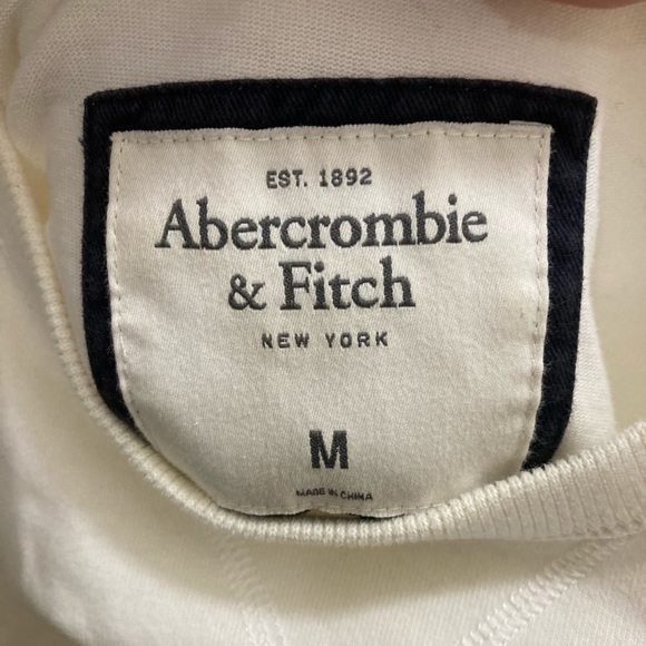 Abercrombie & Fitch Muscle White Long Sleeve Shirt - Picture 3 of 6